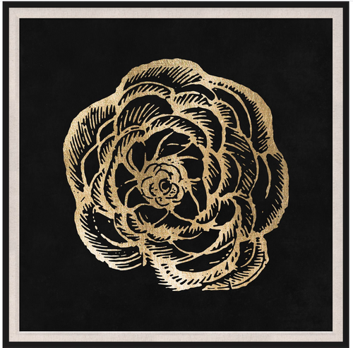 Gold Leaf Rose Art by Natural Curiosities