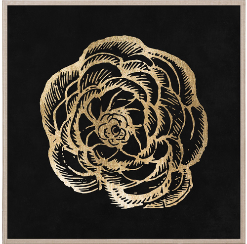 Gold Leaf Rose Art by Natural Curiosities