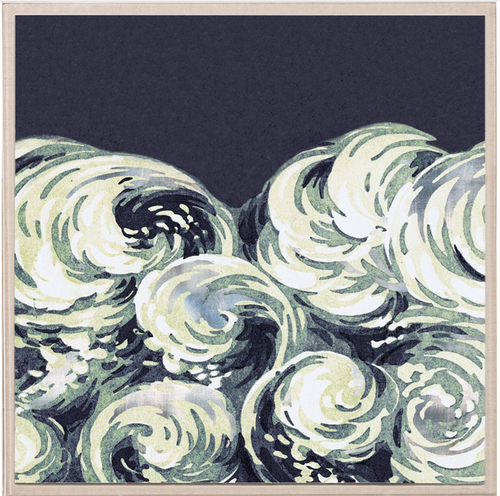 Silver Leaf Wave Square Art by Natural Curiosities