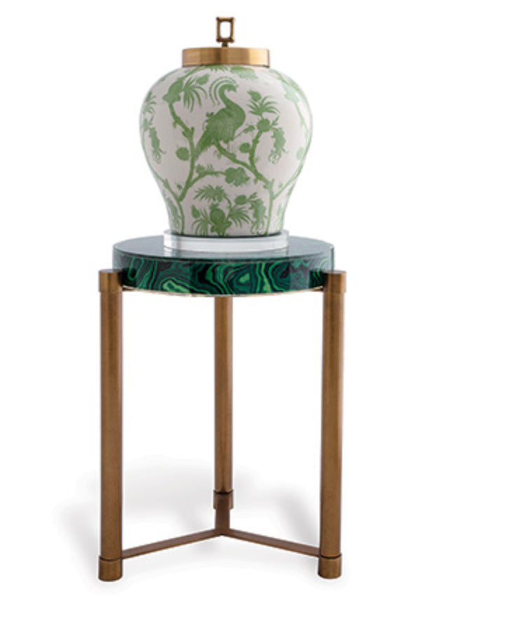 Port 68 Malachite Accent Table