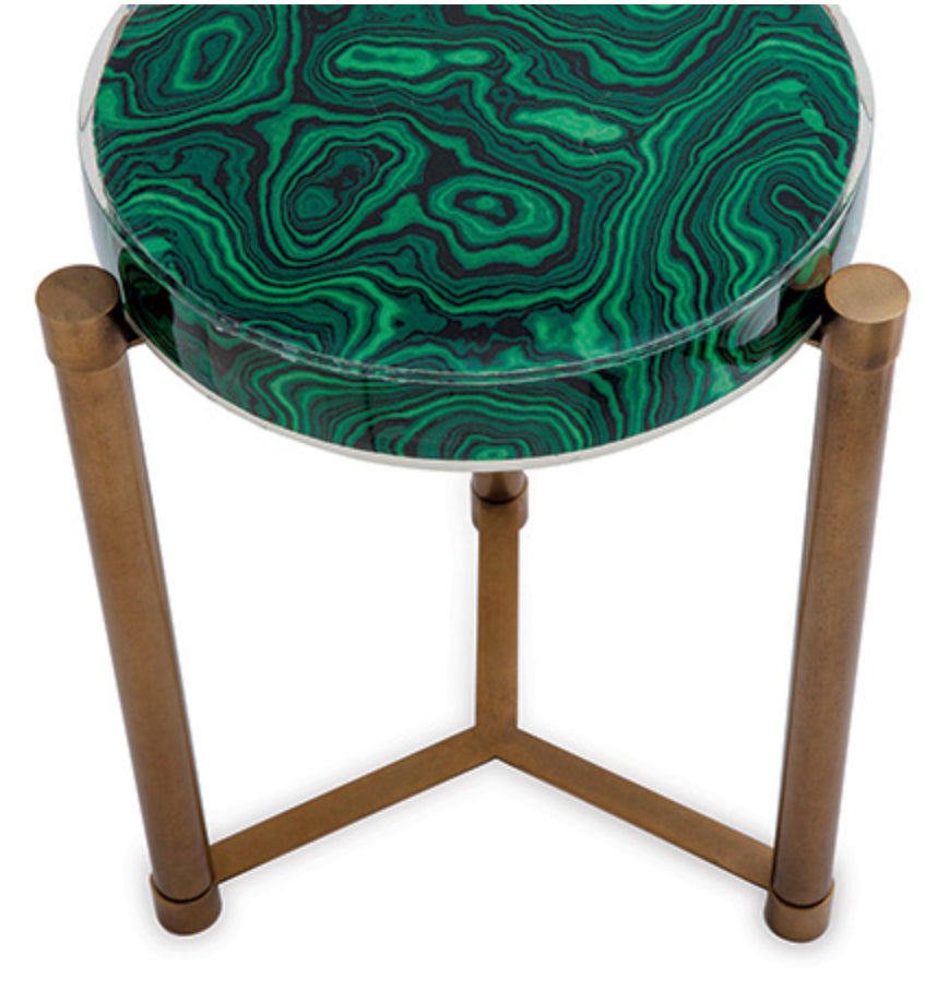Port 68 Malachite Accent Table
