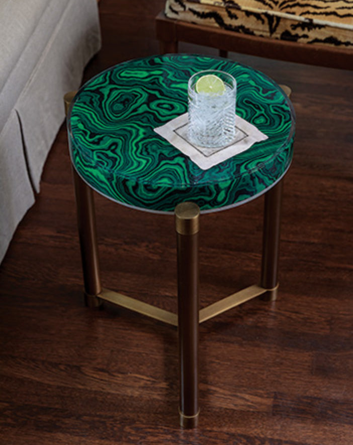 Port 68 Malachite Accent Table