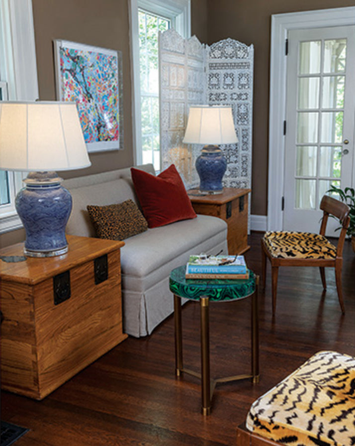 Port 68 Malachite Accent Table