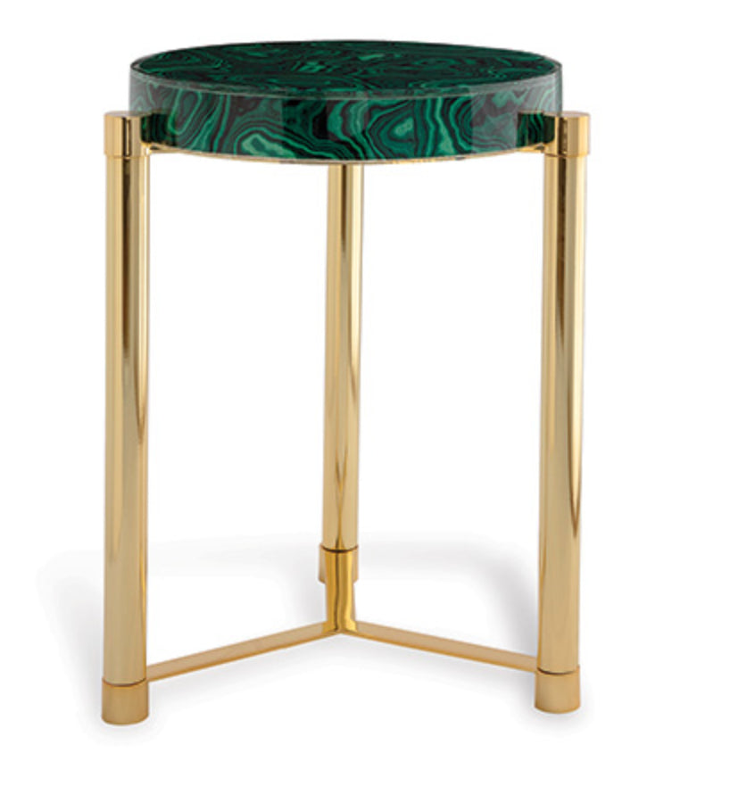 Port 68 Malachite Accent Table