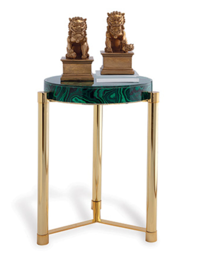 Port 68 Malachite Accent Table