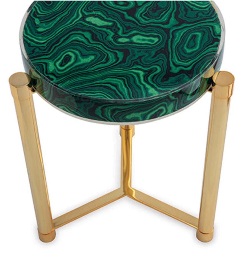 Port 68 Malachite Accent Table