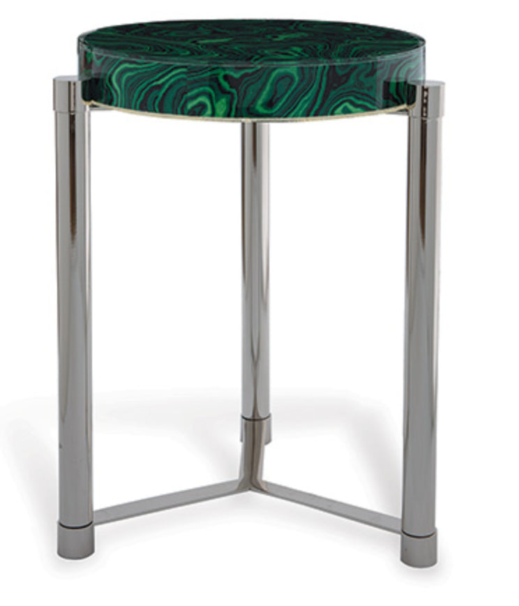 Port 68 Malachite Accent Table