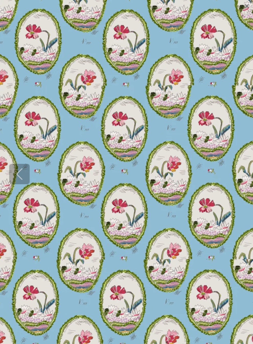 Dana Gibson Botany in Blue Fabric