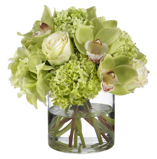 Diane James Hydrangea & Orchid Bouquet in Glass