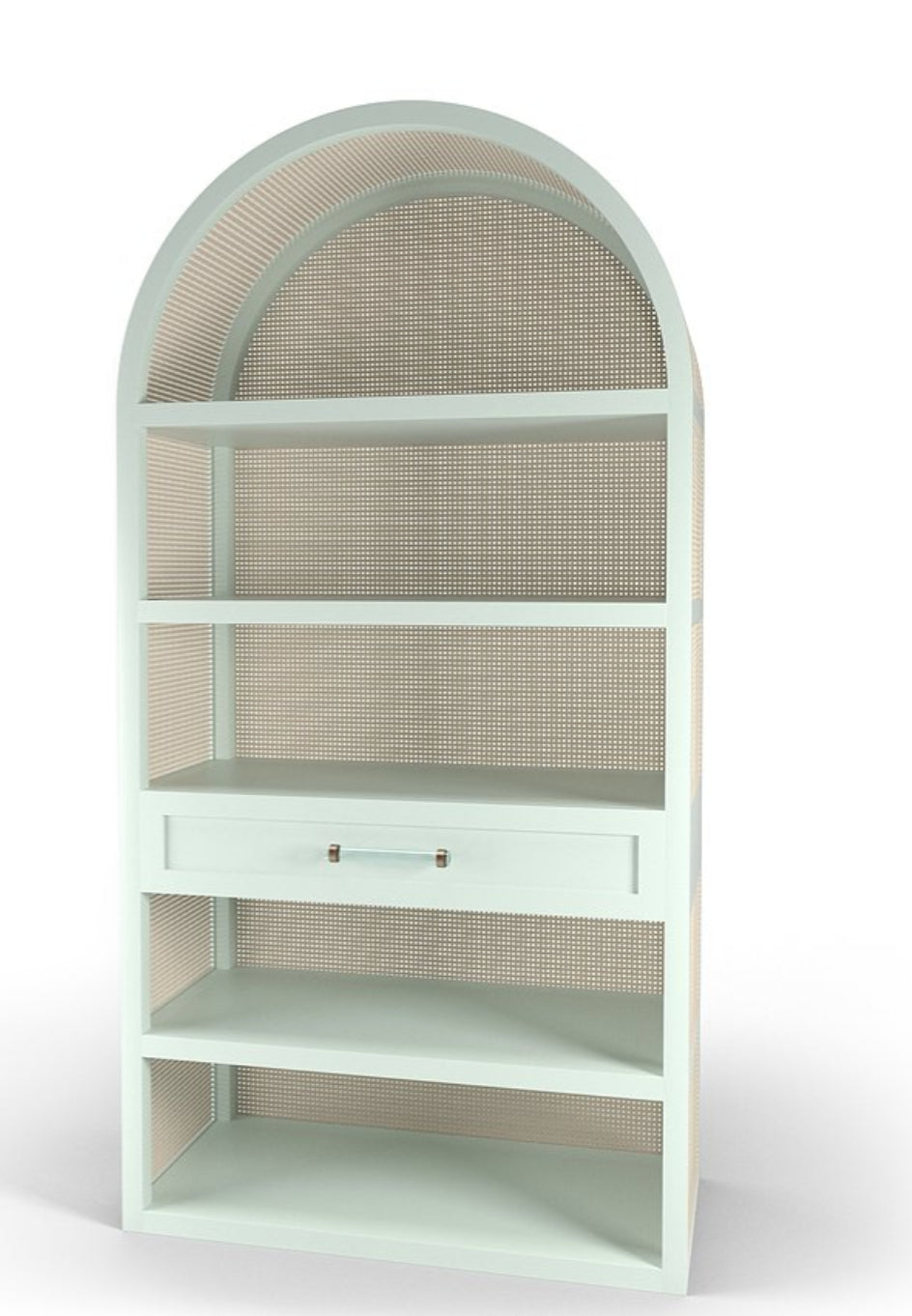 Maggie Cruz Leila Cane Etagere, Coral Dust