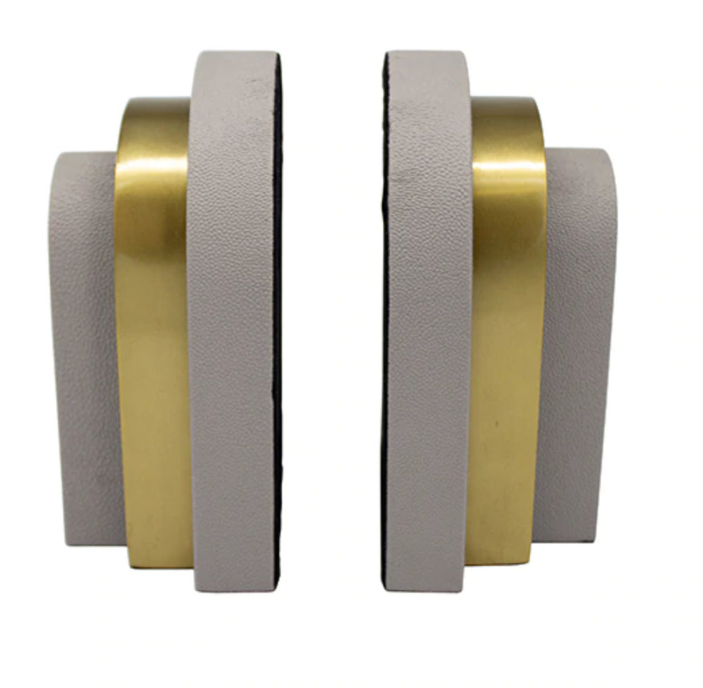 Worlds Away Hart Bookends in Antique brass