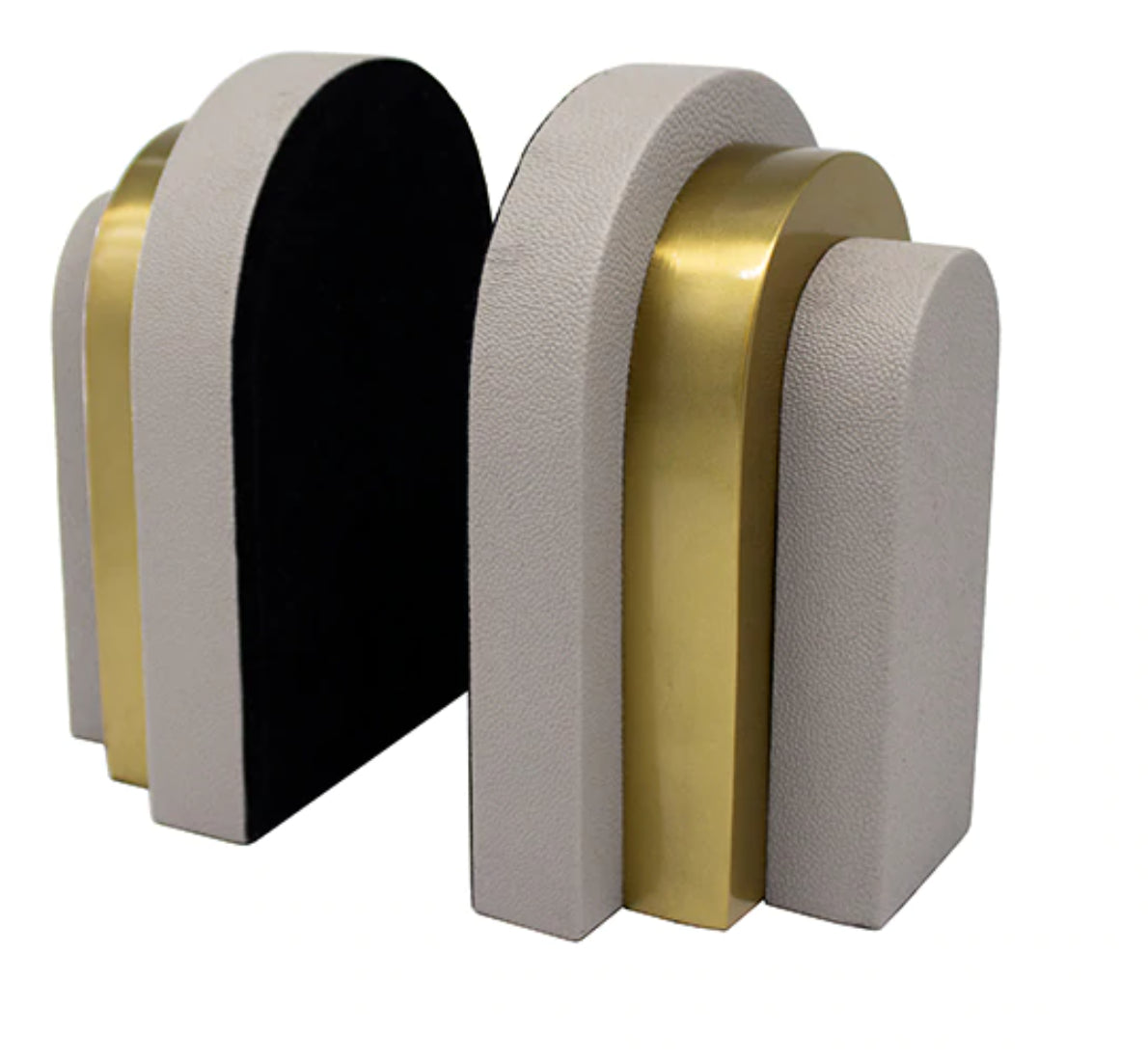 Worlds Away Hart Antique Brass and Shagreen Bookends