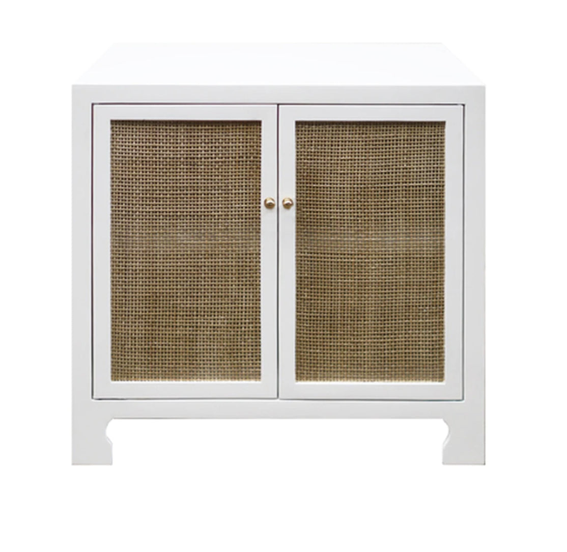 Worlds Away Alden Cane Front Cabinet