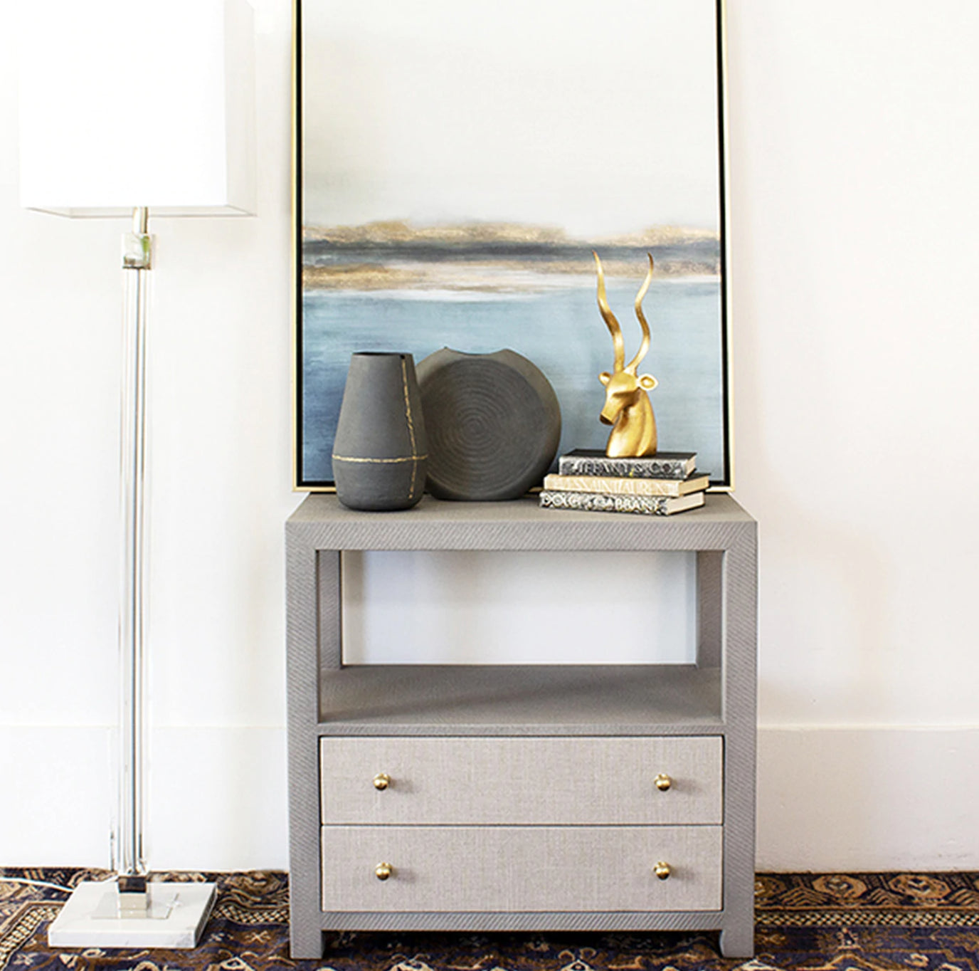 Worlds Away Hattie Side Table