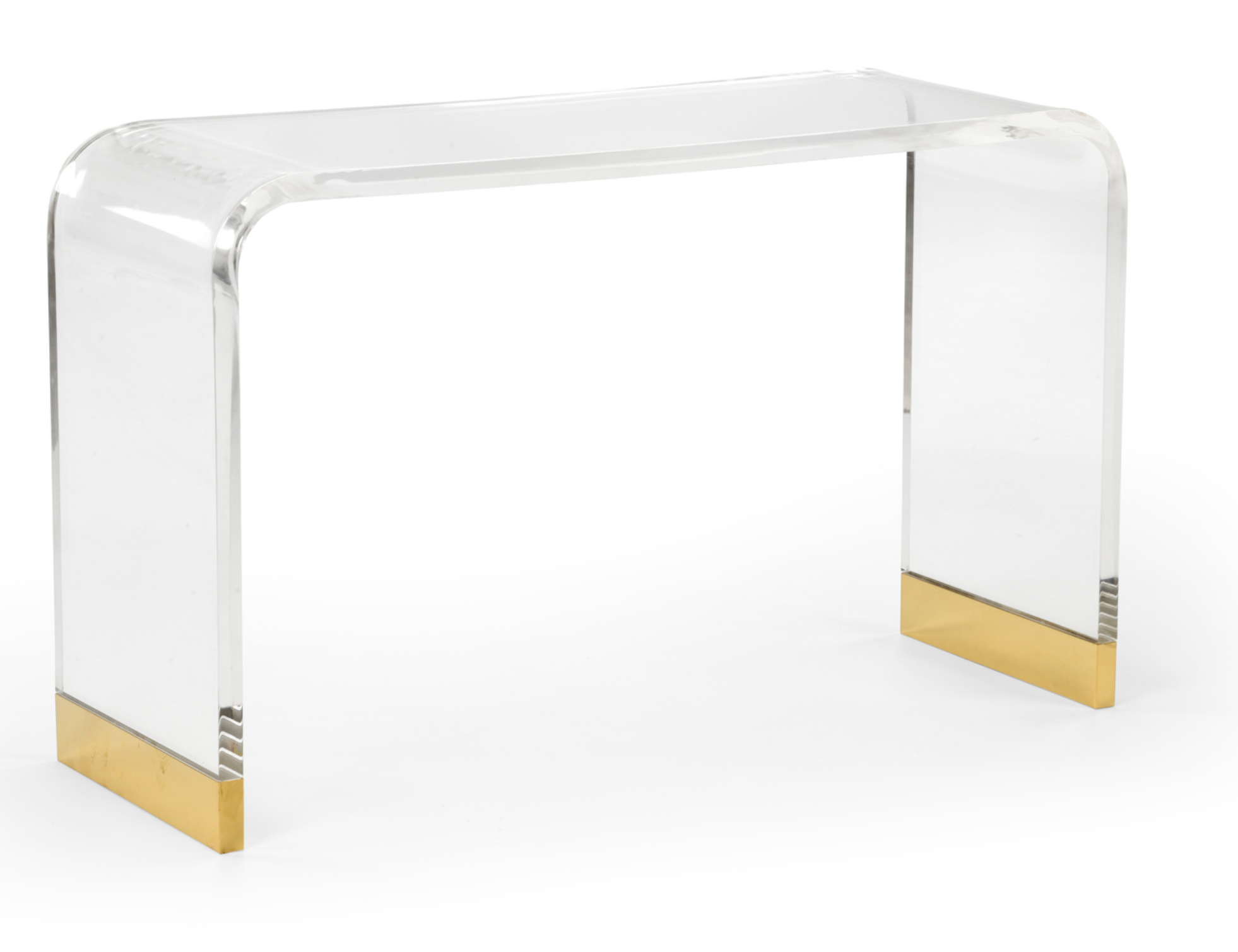 Chelsea House Waterfall Console Table Clear Acrylic
