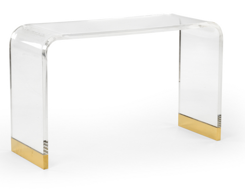 Chelsea House Waterfall Console Table, Clear Acrylic