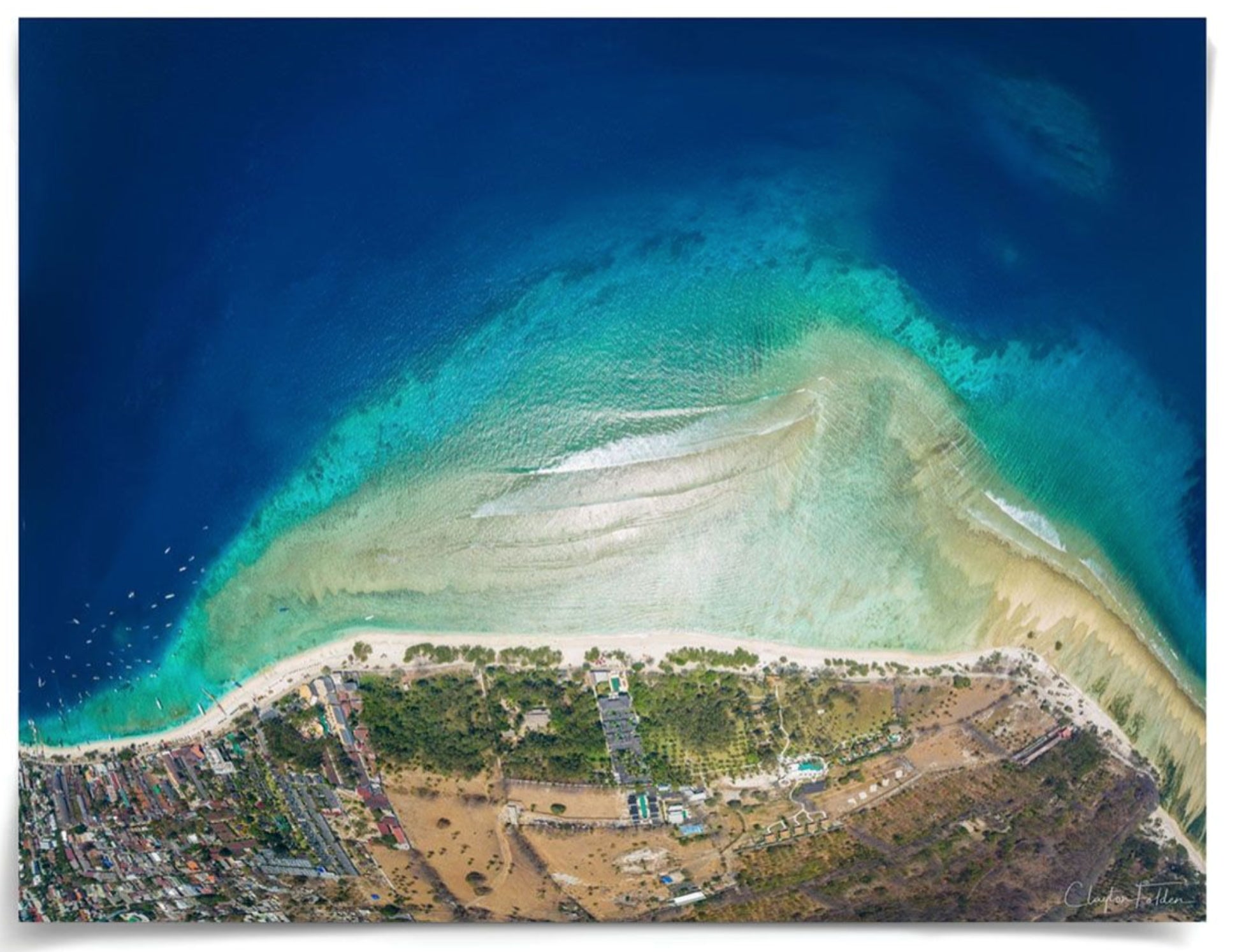 Natural Curiosities Folden 'Shallows' Aerial Photograph