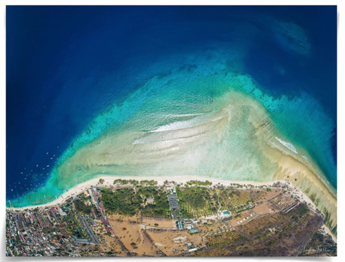 Natural Curiosities Folden 'Shallows' Aerial Photograph