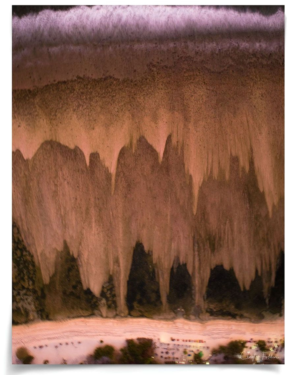 Natural Curiosities Folden Drip, Aerial Photograph