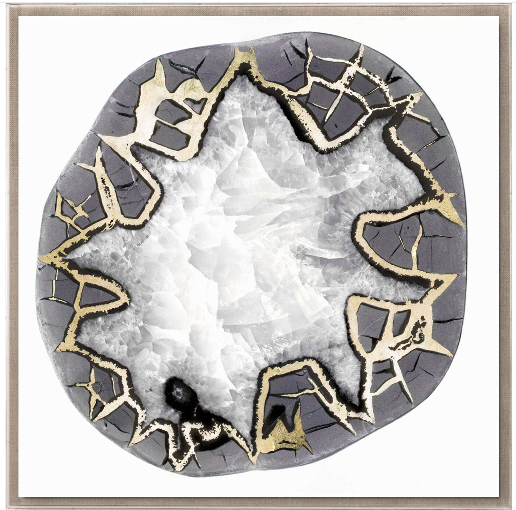 Natural Curiosities Black and White Geode No. 4 Art