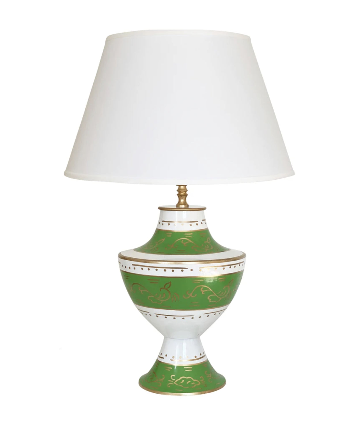Dana Gibson Klismos Lamp in Jules Turquoise
