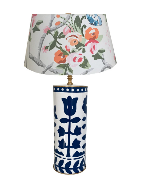 Dana Gibson Bertrams Lamp in Navy Blue