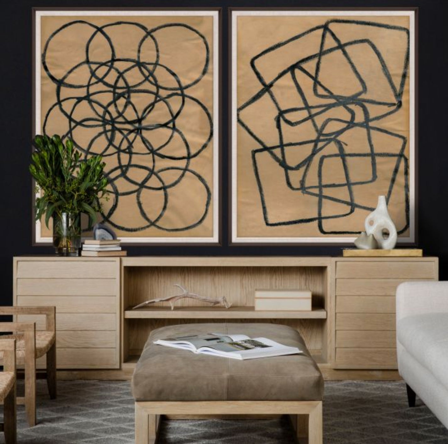 Natural Curiositie Dunham Circles and Squares Art