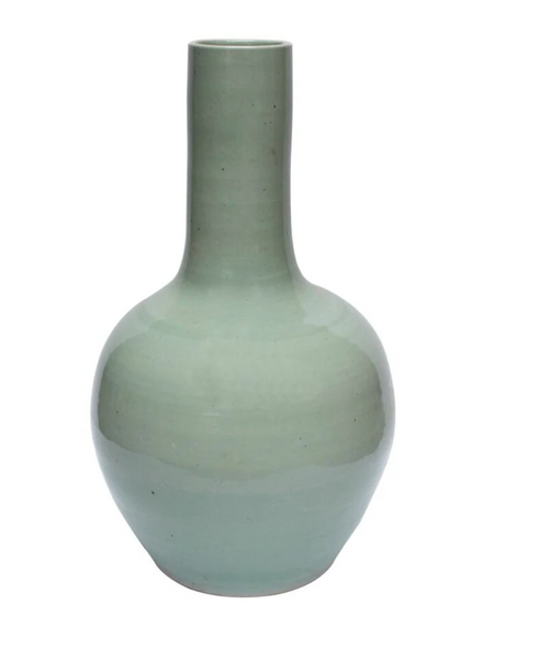 Legend of Asia Mint Green Large Globular Porcelain Vase