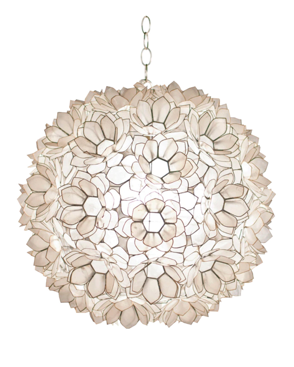 Worlds Away Capiz Shell 20" Jupiter Chandelier