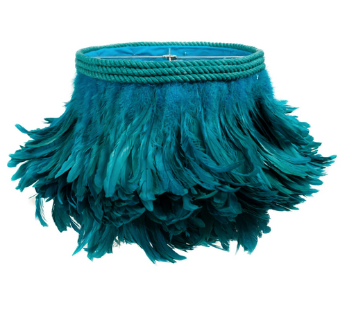 Feather Pendant Light in Teal by Jamie Dietrich