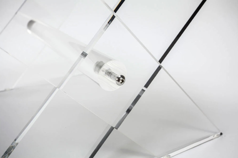 Jamie Dietrich Acrylic Bench in Tibetan Fur