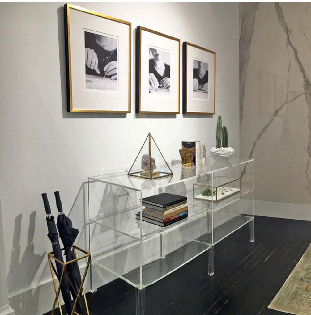 Jamie Dietrich Illusion Acrylic Console Table 60"