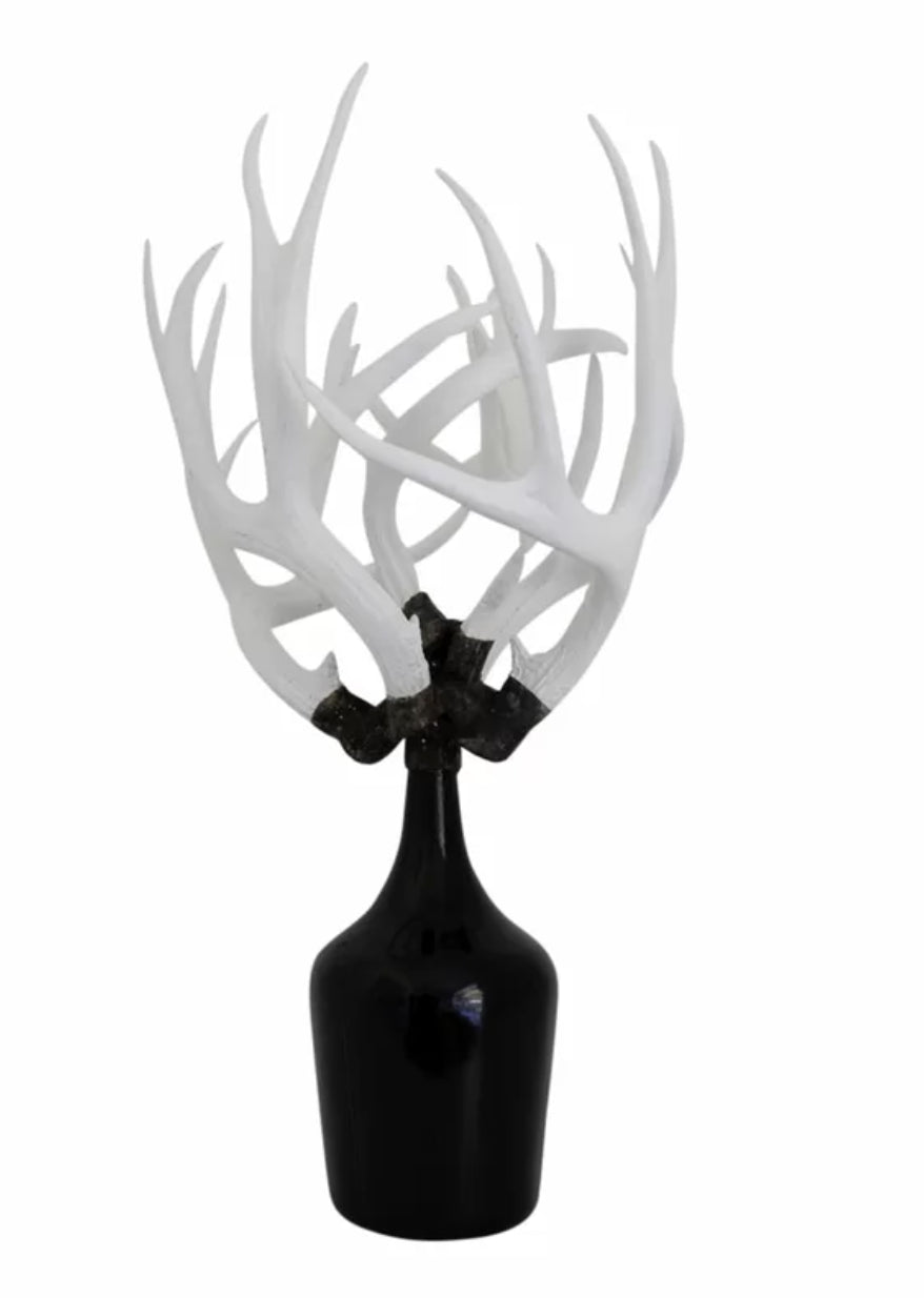 Black 33" Glass Decorative Bottle by Jamie Dietrich