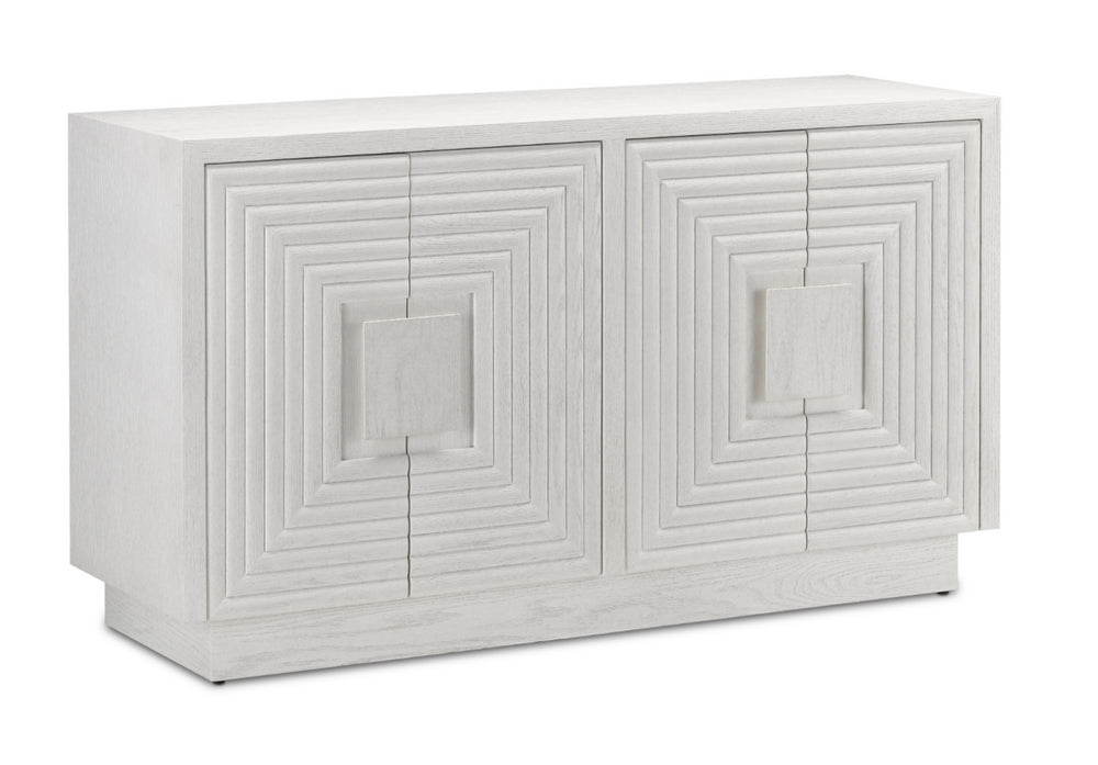 Currey and Company Morombe Carved Wood Cabinet