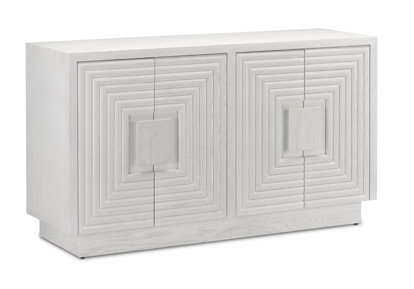 Currey and Company Morombe Carved Wood Cabinet