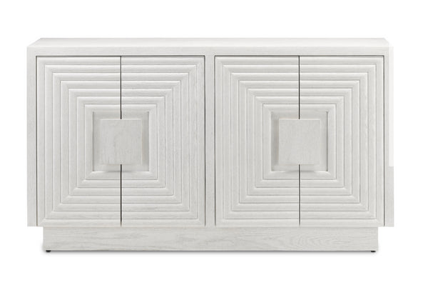 Currey and Company Morombe Carved Wood Cabinet