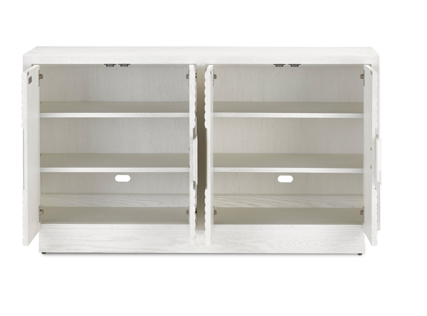 Currey and Company Morombe Carved Wood Cabinet