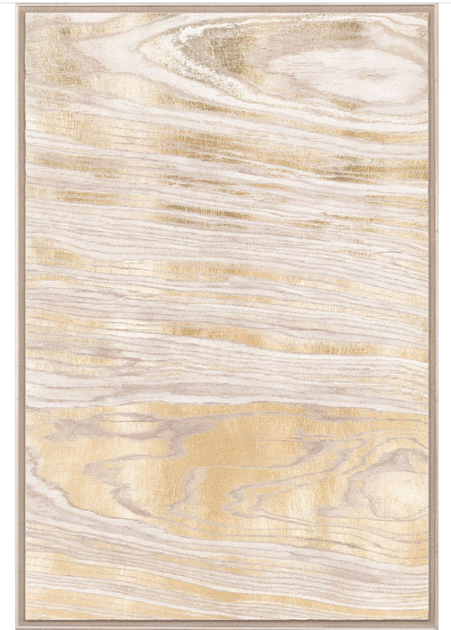 Natural Curiosities Gold Wood Grain Wall Art