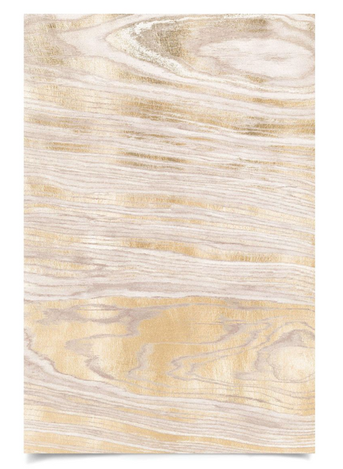 Natural Curiosities Gold Wood Grain Wall Art