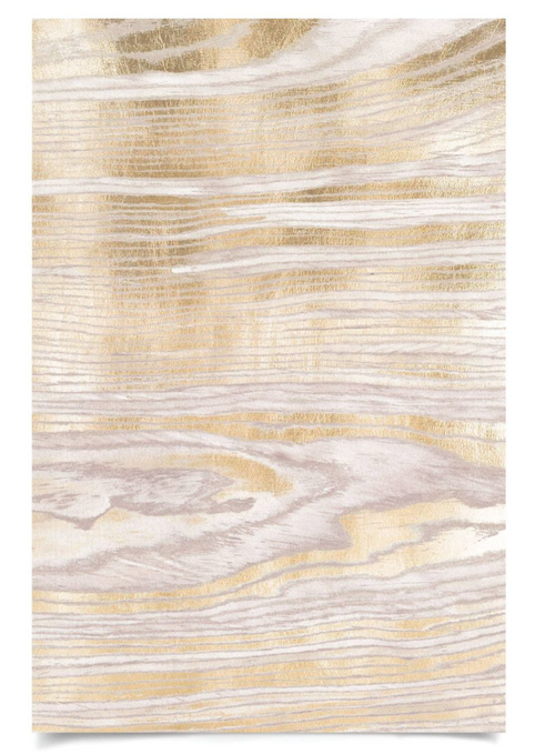 Natural Curiosities Gold Wood Grain Wall Art