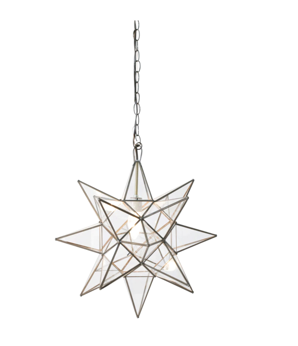 Worlds Away Clear Star Chandelier in Various Sizes