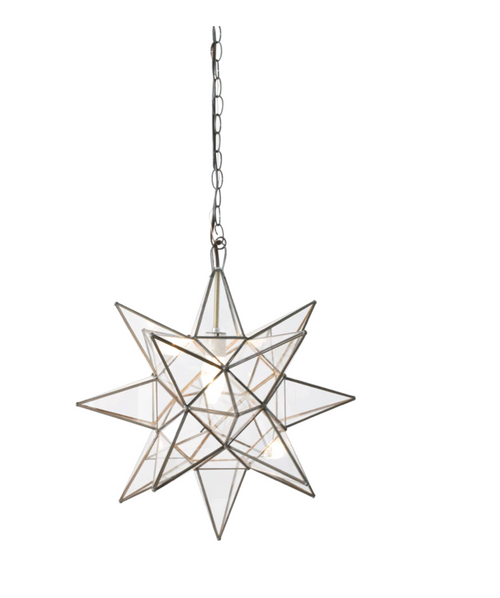 Worlds Away Clear Star Chandelier in Various Sizes