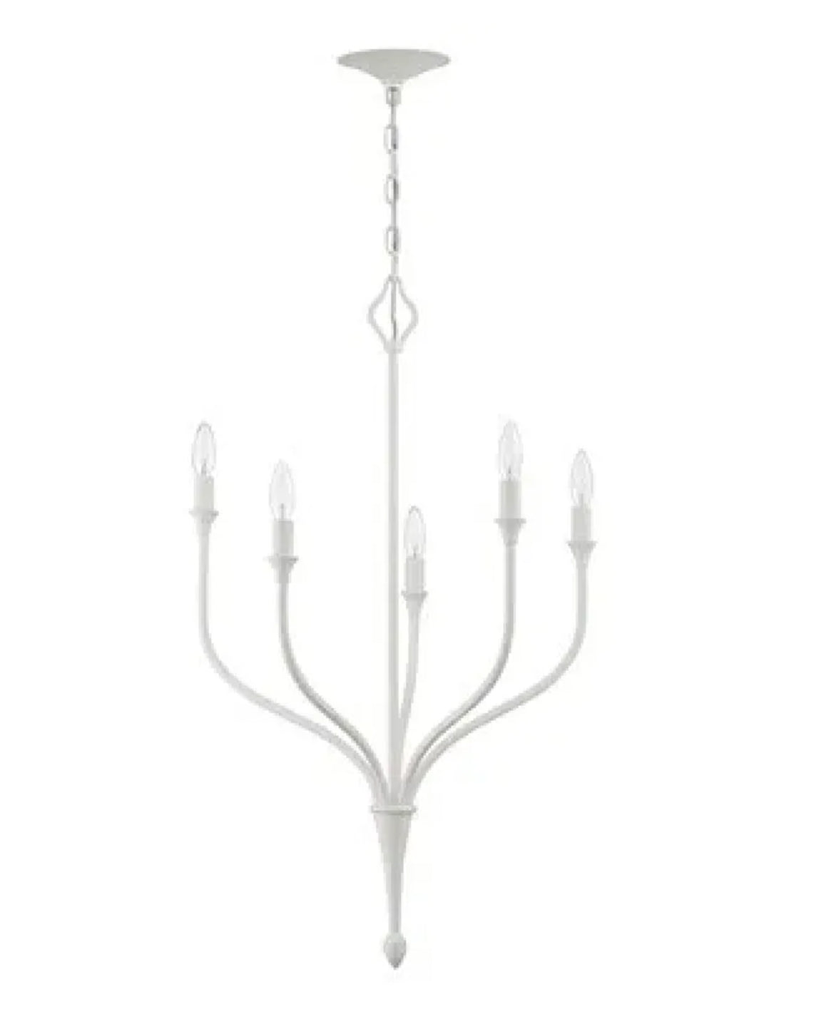 Rhodes 5-Light White Contemporary Statement Chandelier