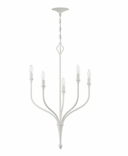 Rhodes 5-Light White Contemporary Statement Chandelier