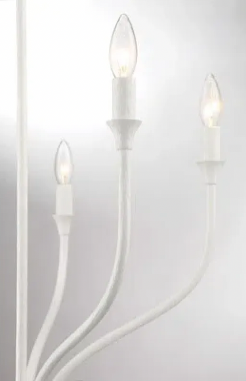 Rhodes 5-Light White Contemporary Statement Chandelier