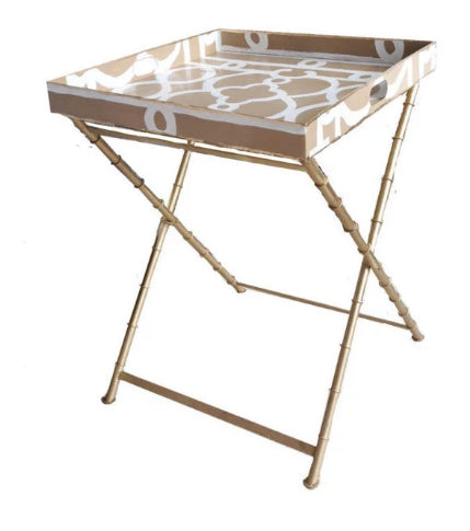 Dana Gibson Taupe Ming Side Table