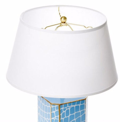 Dana Gibson Croc Lamp in Blue