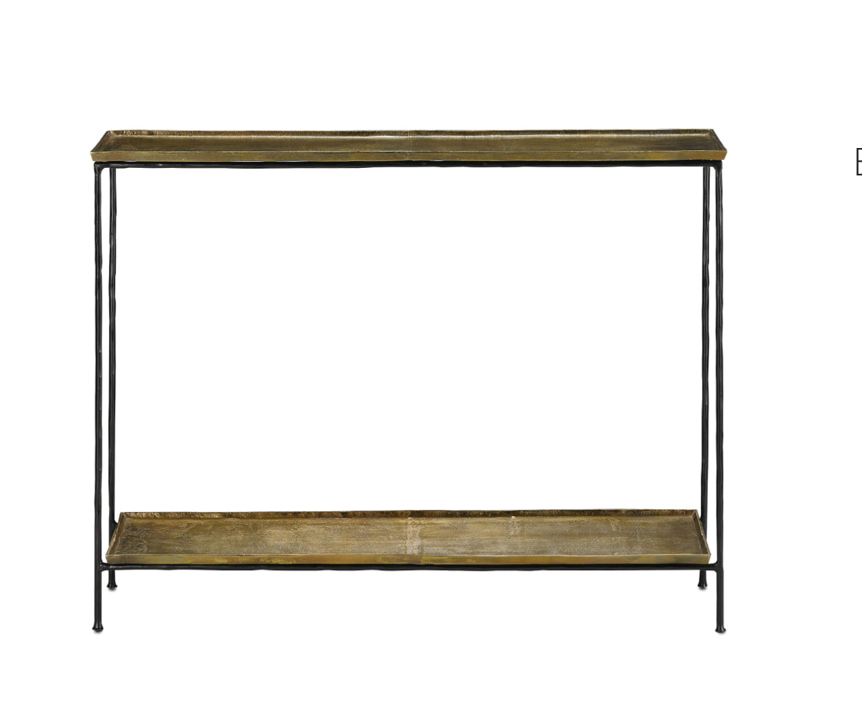 Boyles Console Table in Brass by Currey and Company