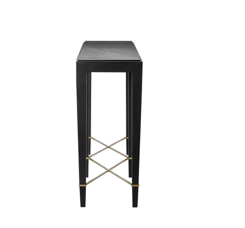 Verona Black Console Table by Currey and Company