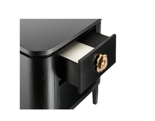 Braillen Black Nightstand by Currey and Company